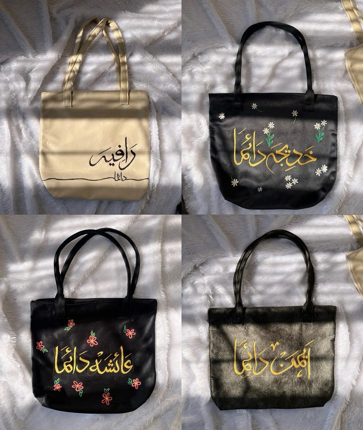 Artisanal Satin & Canvas Totes