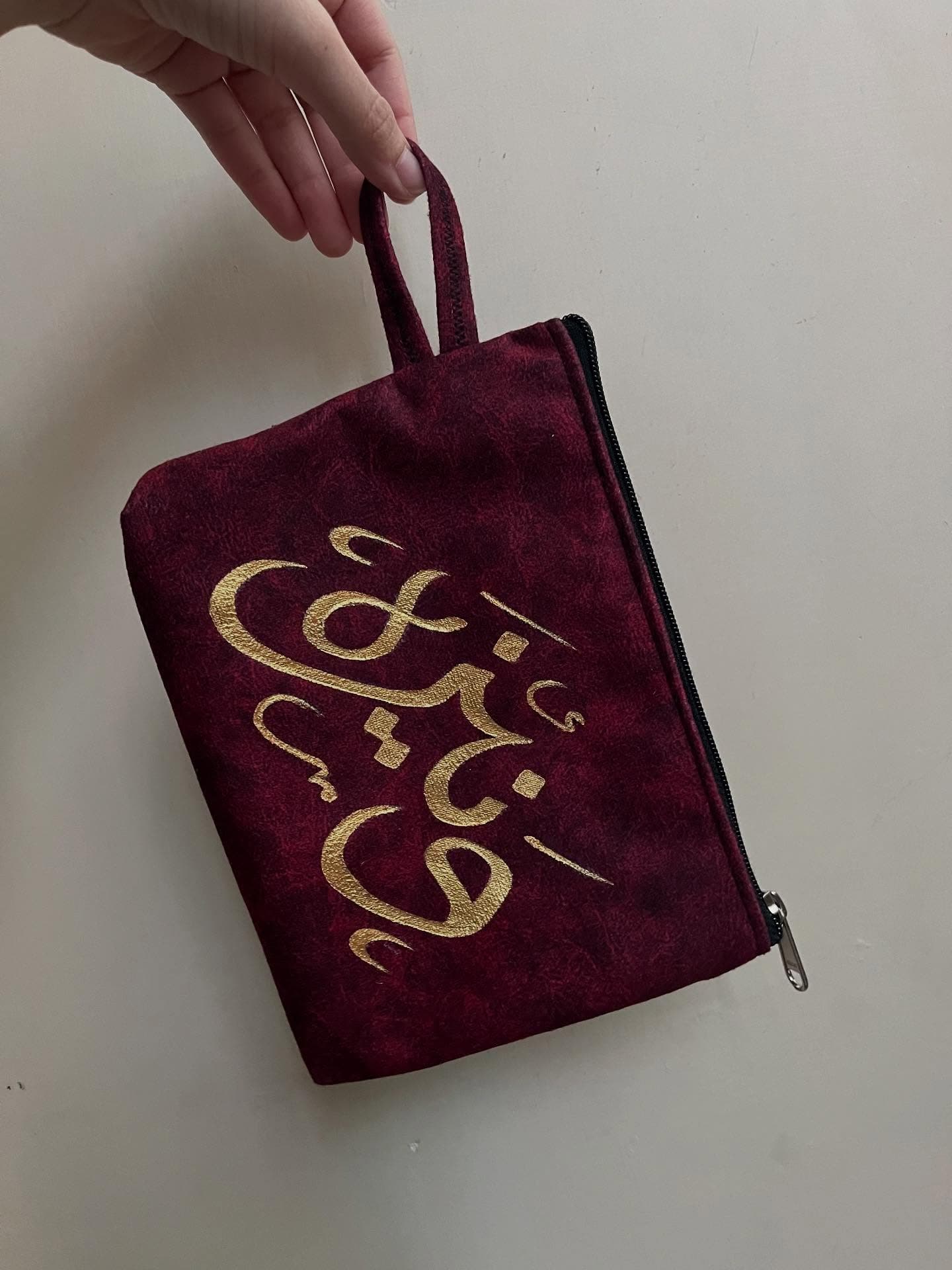 Wine Velvet Travel Clutch